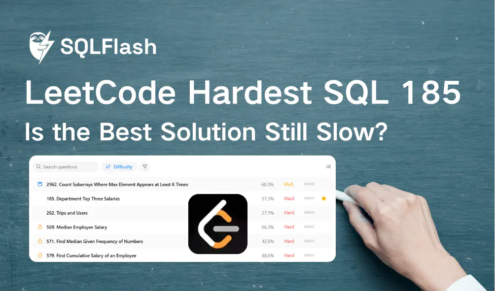 Leetcode Hardest SQL 185: Is the Best Solution Still Slow?