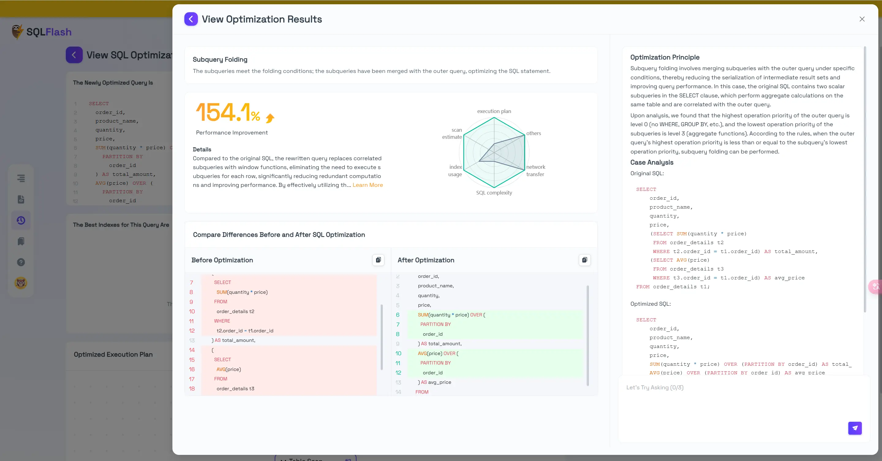SQL Optimization Result